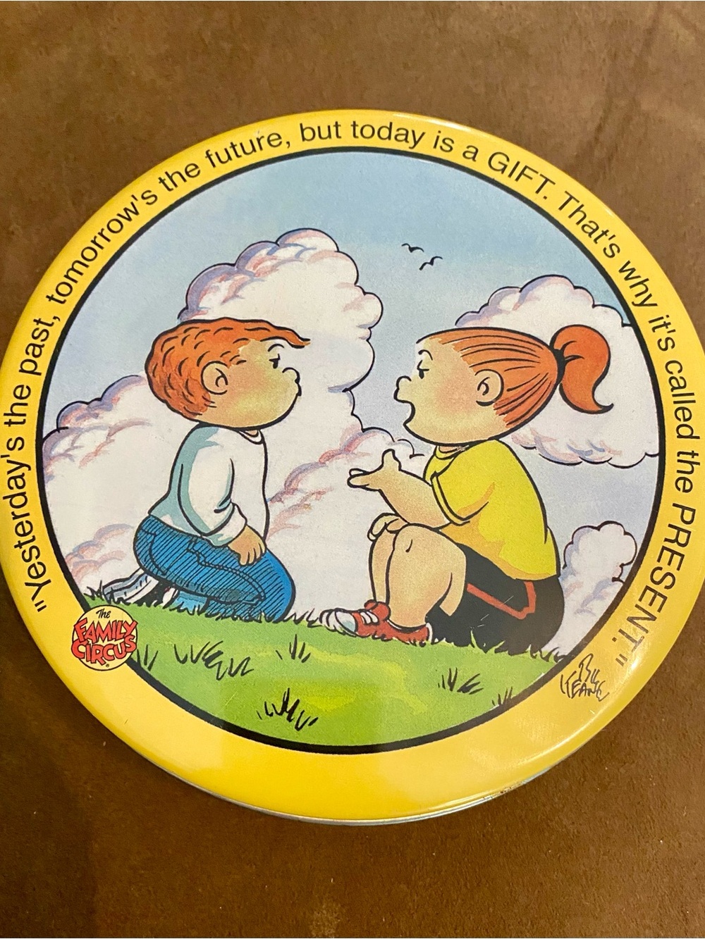 The Family Circus Cookie Tin Vintage Comics Bill Keane